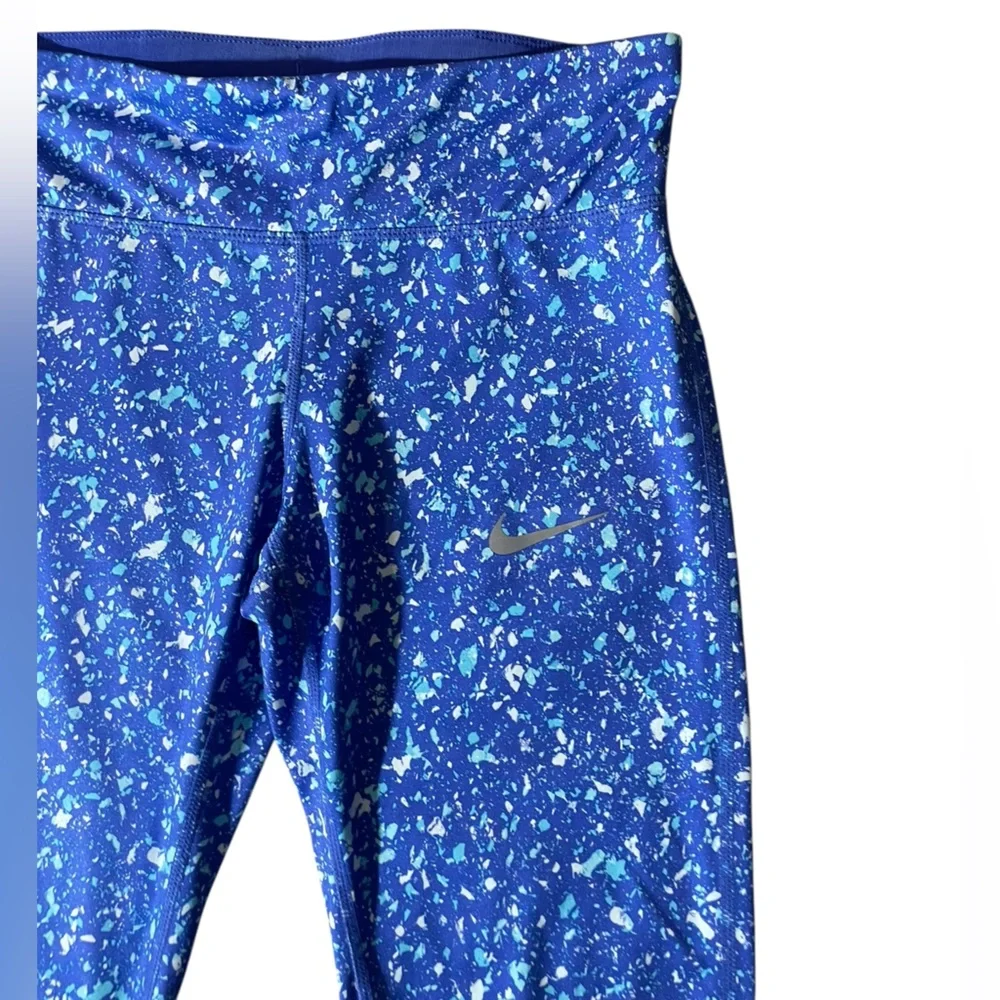 X2- Medium Med M Blue Speckled Women’s Athletic Leggings